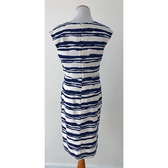 Merona Navy & White Striped Sheath Wrap Style Sleeveless Dress - Picture 3 of 4